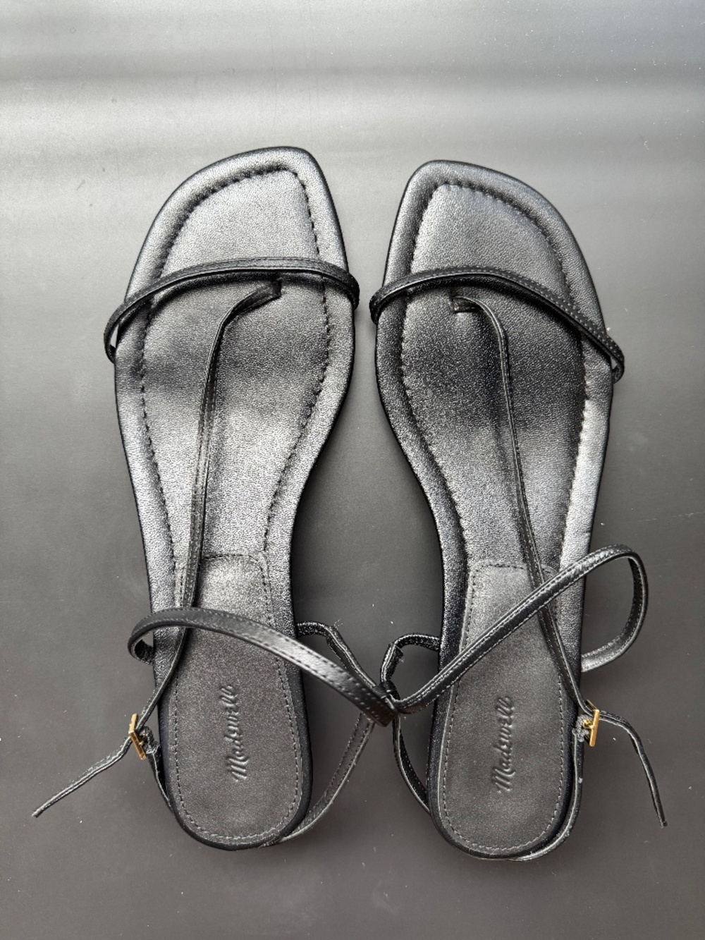 Madewell Black Leather Kitten Heels, Size 11